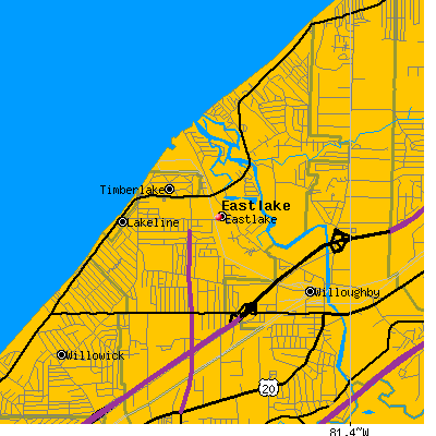 Eastlake map