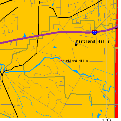 Kirtland Hills map