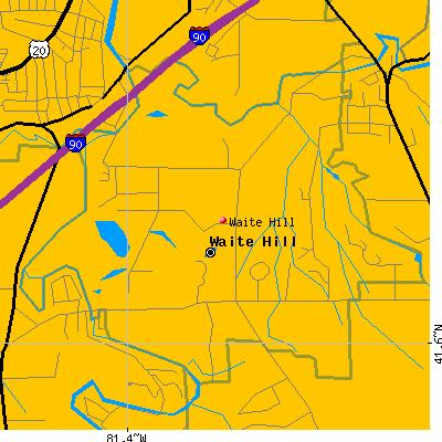 Waite Hill map