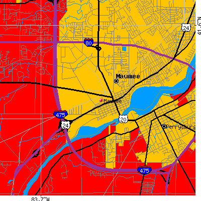 Maumee map