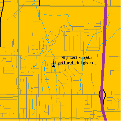Highland Heights map
