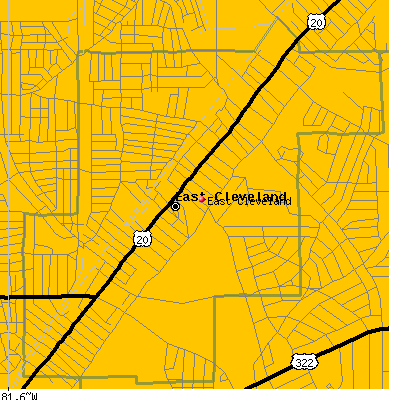 East Cleveland map