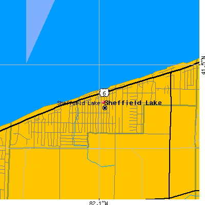 Sheffield Lake map