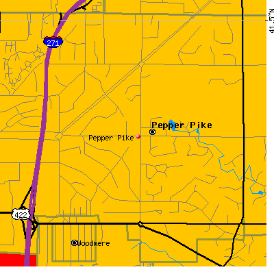 Pepper Pike map