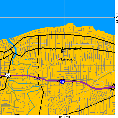 Lakewood map