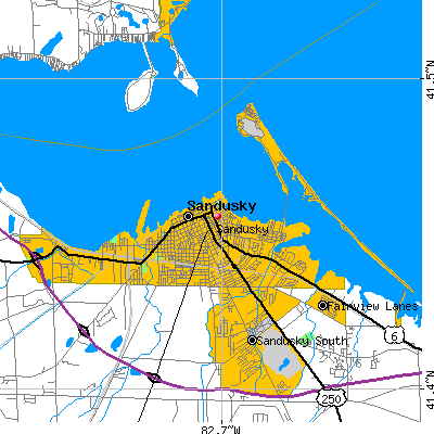 Sandusky map