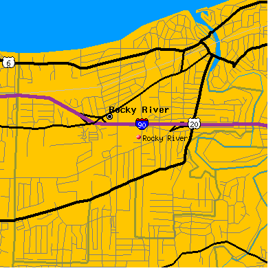 Rocky River map