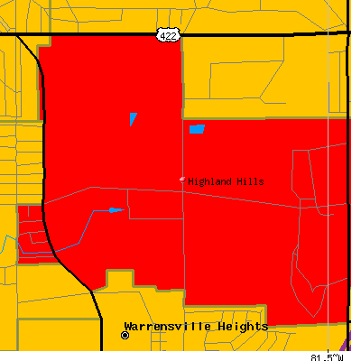 Highland Hills map