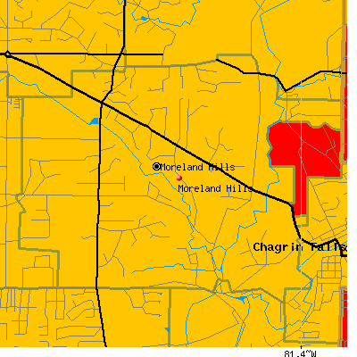 Moreland Hills map