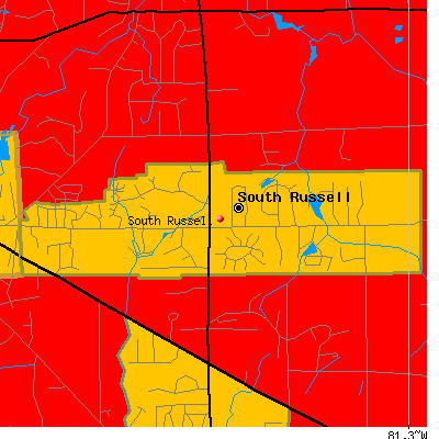 South Russell map