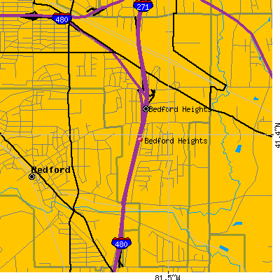 Bedford Heights map
