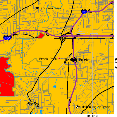 Brook Park map