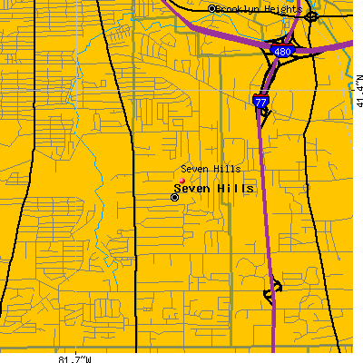 Seven Hills map