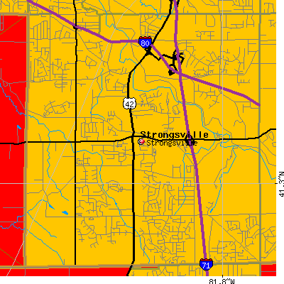 Strongsville map