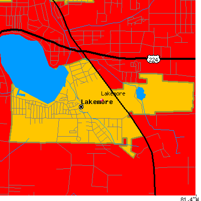 Lakemore map