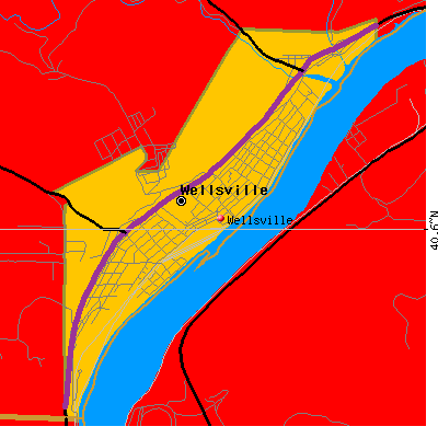 Wellsville map