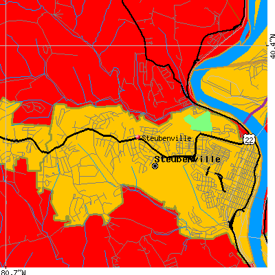 Steubenville map