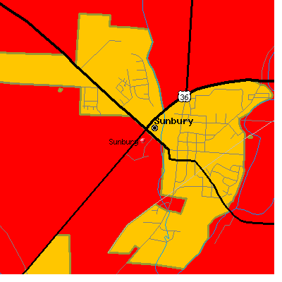 Sunbury map