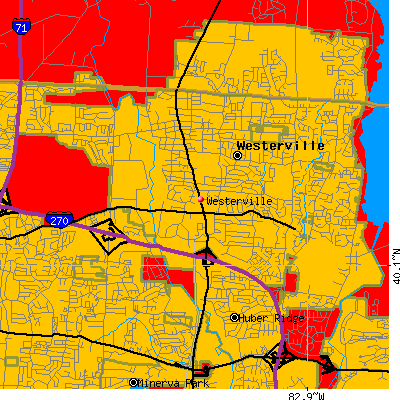 Westerville map