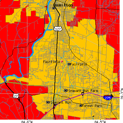 Fairfield map