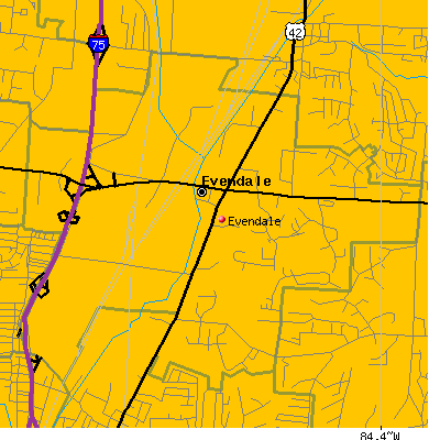 Evendale map
