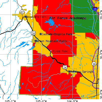 Pikes Peak map