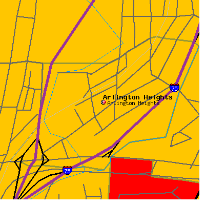 Arlington Heights map
