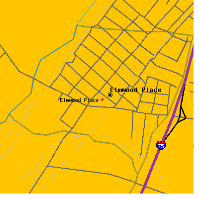 Elmwood Place map