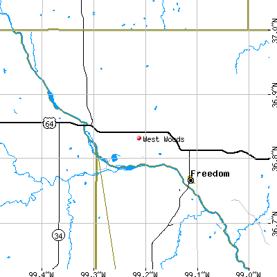 West Woods map