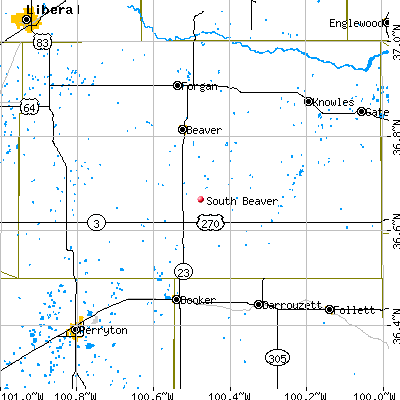 South Beaver map