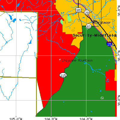 Cheyenne Mountain map