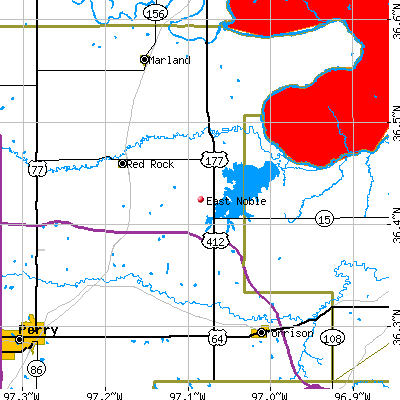 East Noble map