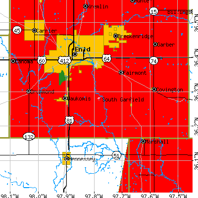 South Garfield map