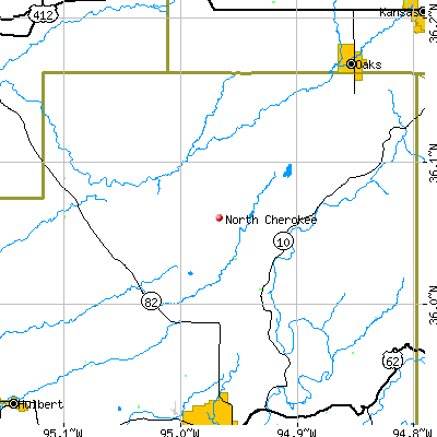 North Cherokee map