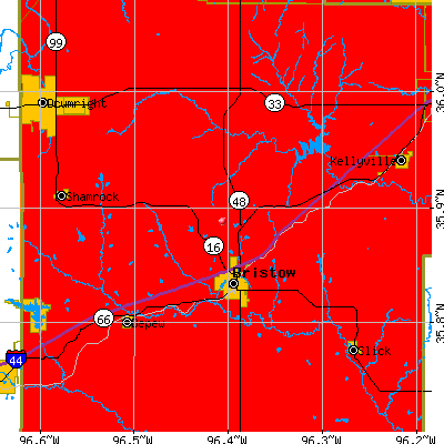 Shamrock-Heyburn Lake map