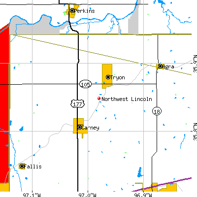Northwest Lincoln map