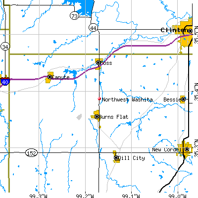 Northwest Washita map