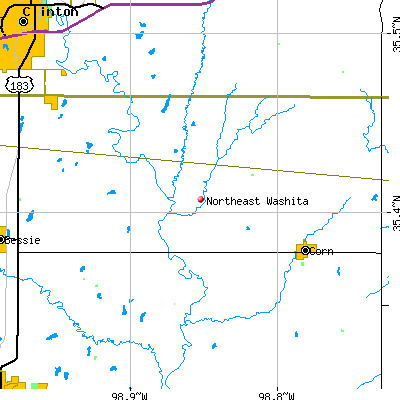 Northeast Washita map