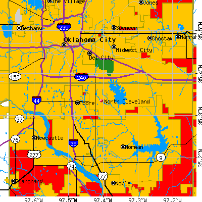 North Cleveland map