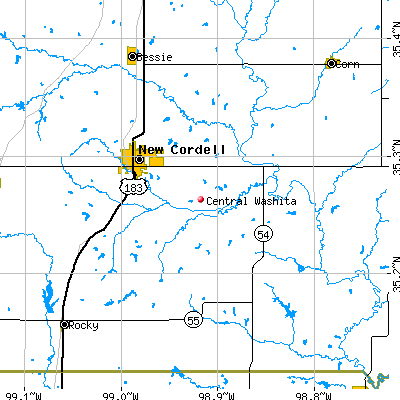 Central Washita map