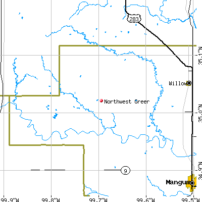 Northwest Greer map
