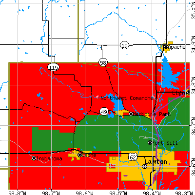 Northwest Comanche map