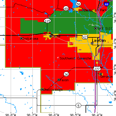 Southwest Comanche map