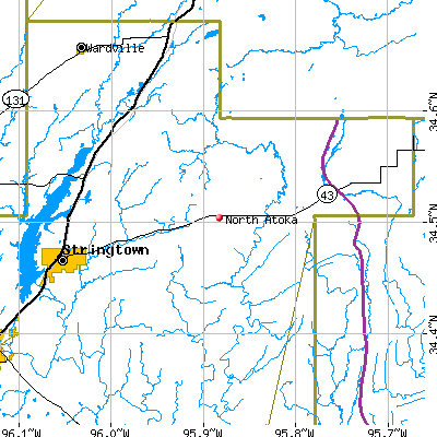 North Atoka map