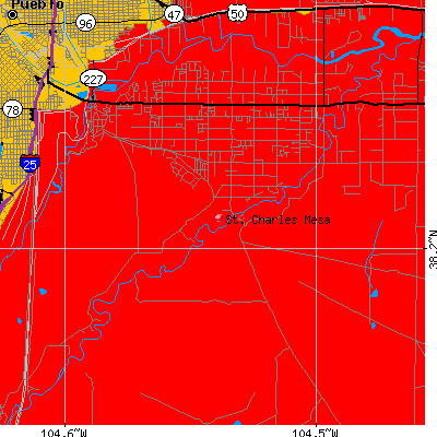 St. Charles Mesa map