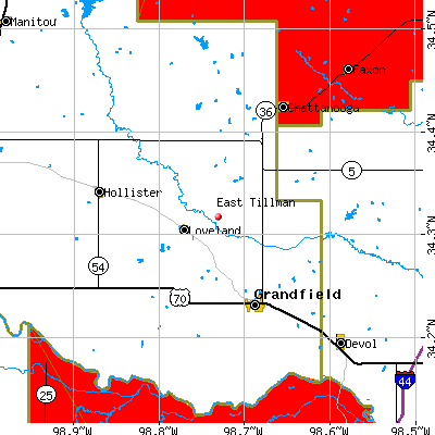 East Tillman map