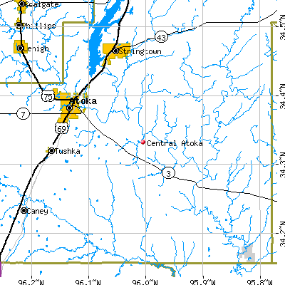 Central Atoka map