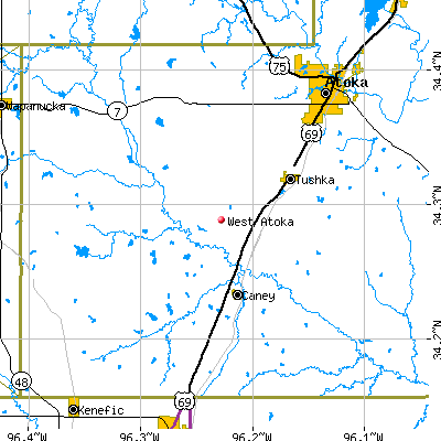 West Atoka map