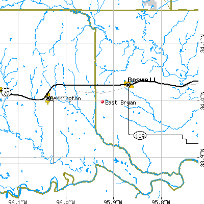 East Bryan map
