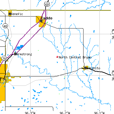 North Central Bryan map